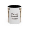11oz Parson Russell Terrier Mug, Black, front view