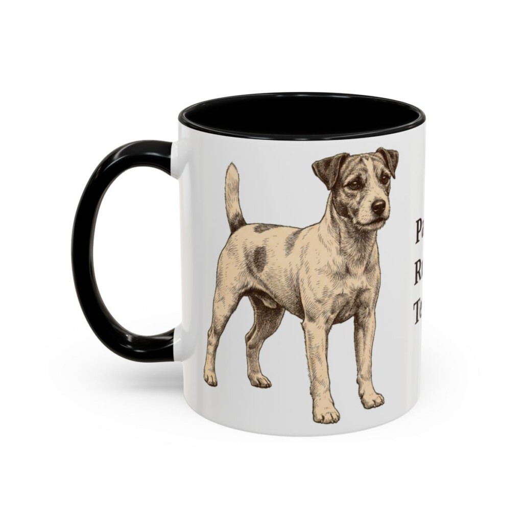 11oz Parson Russell Terrier Mug, Black, left side view