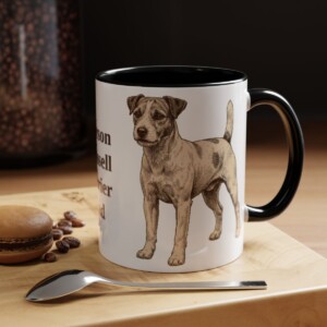 11oz Parson Russell Terrier Dog Dad Mug, Black, lifestyle photo