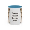 11oz Parson Russell Terrier Dog Dad Mug, Light Blue, front view