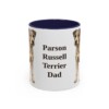 11oz Parson Russell Terrier Dog Dad Mug, Navy, front view