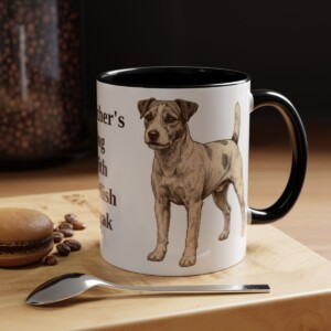 11oz Funny Parson Russell Terrier Mug, Black, lifestyle photo