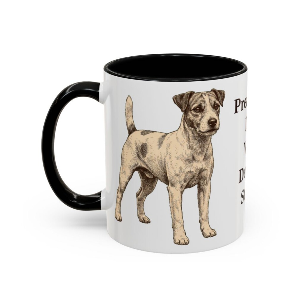11oz Funny Parson Russell Terrier Mug, Black, left side view