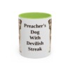 11oz Funny Parson Russell Terrier Mug, Light Green, front view