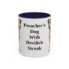11oz Funny Parson Russell Terrier Mug, Navy, front view