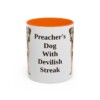 11oz Funny Parson Russell Terrier Mug, Orange, front view