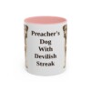 11oz Funny Parson Russell Terrier Mug, Pink, front view