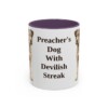 11oz Funny Parson Russell Terrier Mug, Purple, front view