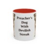 11oz Funny Parson Russell Terrier Mug, Red, front view