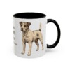 11oz Parson Russell Terrier Latin Mug, Black, right side view