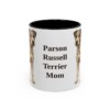 11oz Parson Russell Terrier Dog Mom Mug, Black, front view