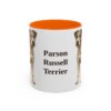 11oz Parson Russell Terrier Mug, Orange, front view