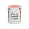 11oz Parson Russell Terrier Mug, Pink, front view