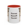 11oz Parson Russell Terrier Mug, Red, front view