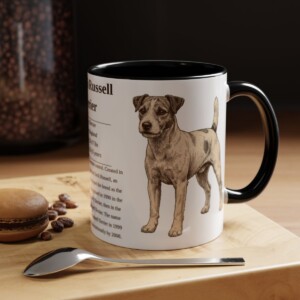 11oz parson russell terrier mug, Black