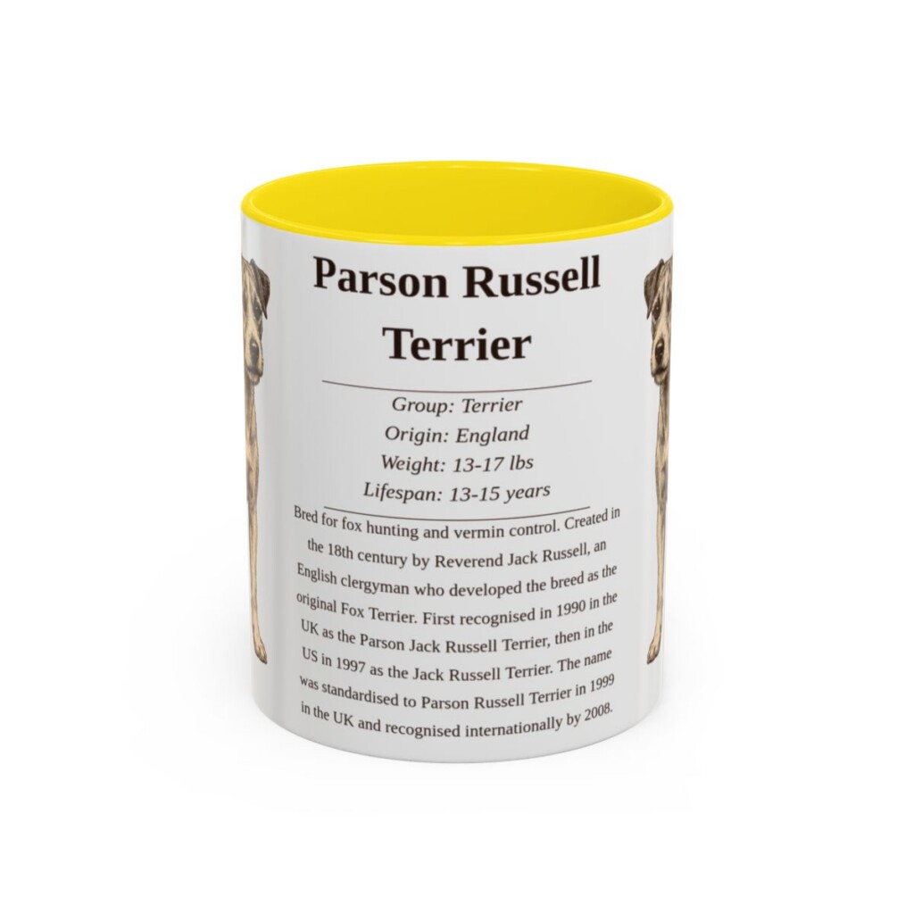 11oz-parson-russell-terrier-mug-writeup-yellow 11oz parson russell terrier mug, Yellow