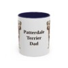 11oz Patterdale Terrier Dog Dad Mug, Navy, front view