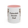 11oz Patterdale Terrier Dog Dad Mug, Pink, front view