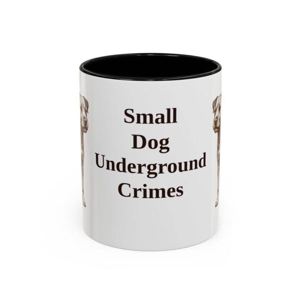 11oz Funny Patterdale Terrier Mug, Black, front view