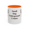 11oz Funny Patterdale Terrier Mug, Orange, front view