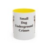 11oz Funny Patterdale Terrier Mug, Yellow, front view