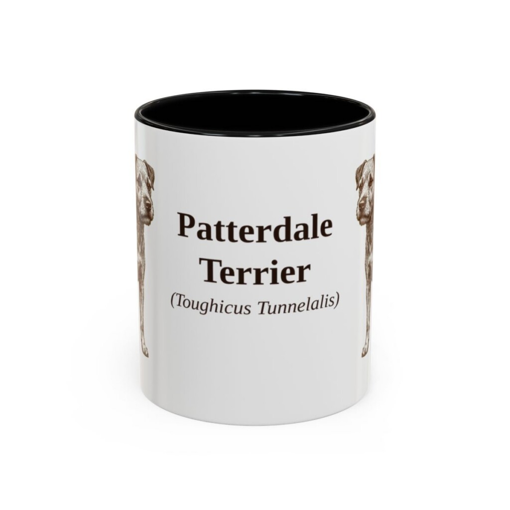 11oz-patterdale-terrier-mug-latin-black-front 11oz Patterdale Terrier Latin Mug, Black, front view