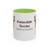 11oz-patterdale-terrier-mug-latin-light-green 11oz Patterdale Terrier Latin Mug, Light Green, front view
