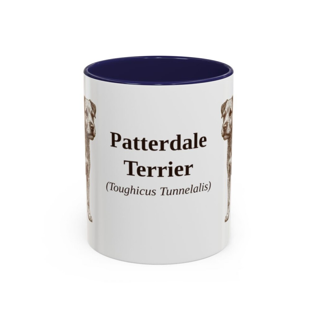 11oz-patterdale-terrier-mug-latin-navy 11oz Patterdale Terrier Latin Mug, Navy, front view