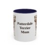11oz-patterdale-terrier-mug-mom-navy 11oz Patterdale Terrier Dog Mom Mug, Navy, front view