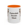11oz-patterdale-terrier-mug-mom-orange 11oz Patterdale Terrier Dog Mom Mug, Orange, front view