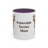 11oz-patterdale-terrier-mug-mom-purple 11oz Patterdale Terrier Dog Mom Mug, Purple, front view