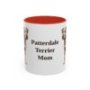 11oz-patterdale-terrier-mug-mom-red 11oz Patterdale Terrier Dog Mom Mug, Red, front view