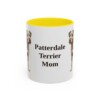 11oz-patterdale-terrier-mug-mom-yellow 11oz Patterdale Terrier Dog Mom Mug, Yellow, front view