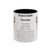 11oz Patterdale Terrier Mug, Black, front view