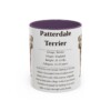 11oz Patterdale Terrier Mug, Purple, front view
