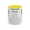 11oz Patterdale Terrier Mug, Yellow, front view
