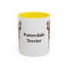 11oz-patterdale-terrier-mug-yellow 11oz Patterdale Terrier Mug, Yellow, front view