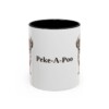 11oz Peke-A-Poo Mug, Black, front view