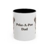 11oz Peke-A-Poo Dog Dad Mug, Black, front view