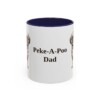 11oz Peke-A-Poo Dog Dad Mug, Navy, front view