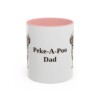 11oz Peke-A-Poo Dog Dad Mug, Pink, front view