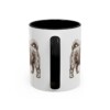11oz Funny Peke-A-Poo Mug, Black, back view