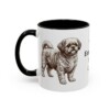 11oz Funny Peke-A-Poo Mug, Black, left side view