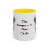 11oz Funny Peke-A-Poo Mug, Yellow, front view