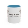 11oz-peke-a-poo-mug-latin-light-blue 11oz Peke-A-Poo Latin Mug, Light Blue, front view