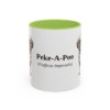 11oz-peke-a-poo-mug-latin-light-green 11oz Peke-A-Poo Latin Mug, Light Green, front view