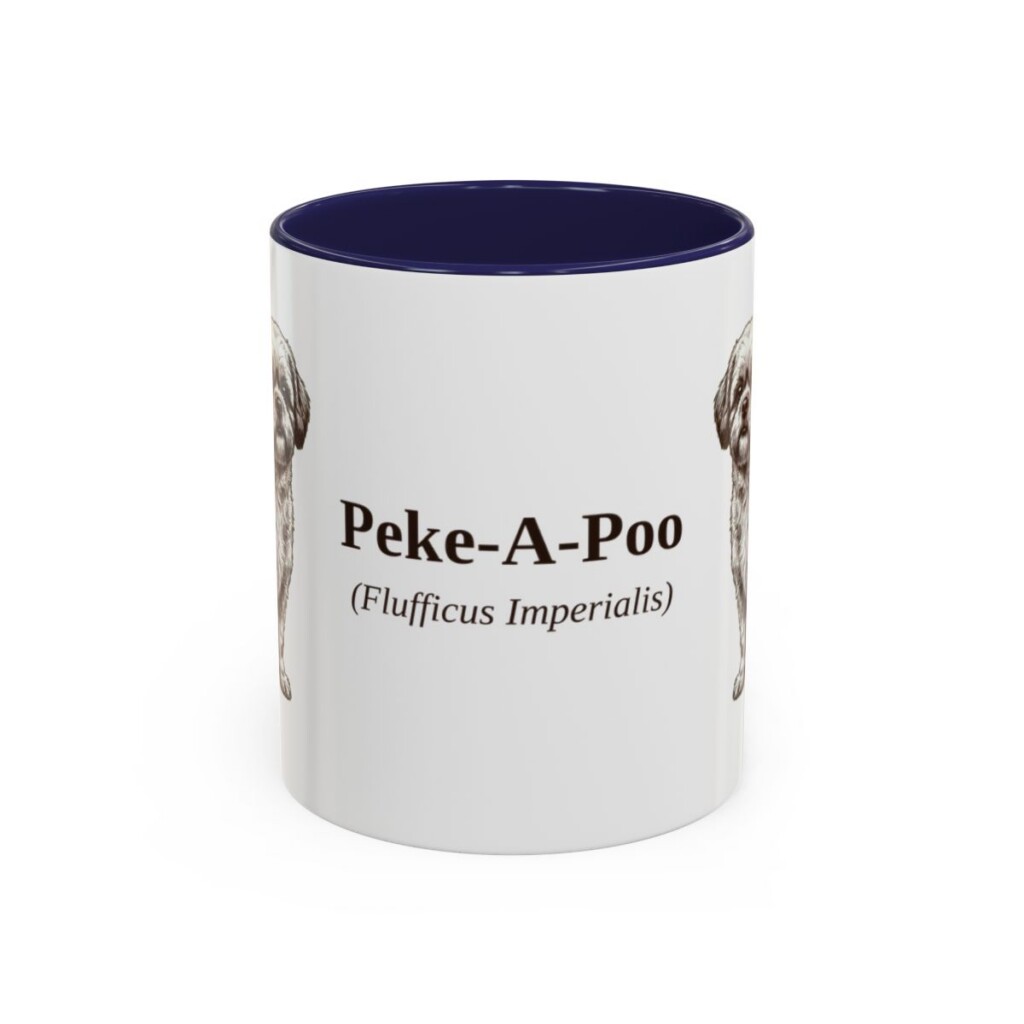 11oz-peke-a-poo-mug-latin-navy 11oz Peke-A-Poo Latin Mug, Navy, front view