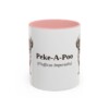11oz-peke-a-poo-mug-latin-pink 11oz Peke-A-Poo Latin Mug, Pink, front view