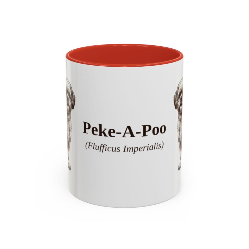 11oz-peke-a-poo-mug-latin-red 11oz Peke-A-Poo Latin Mug, Red, front view