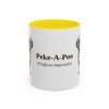 11oz-peke-a-poo-mug-latin-yellow 11oz Peke-A-Poo Latin Mug, Yellow, front view